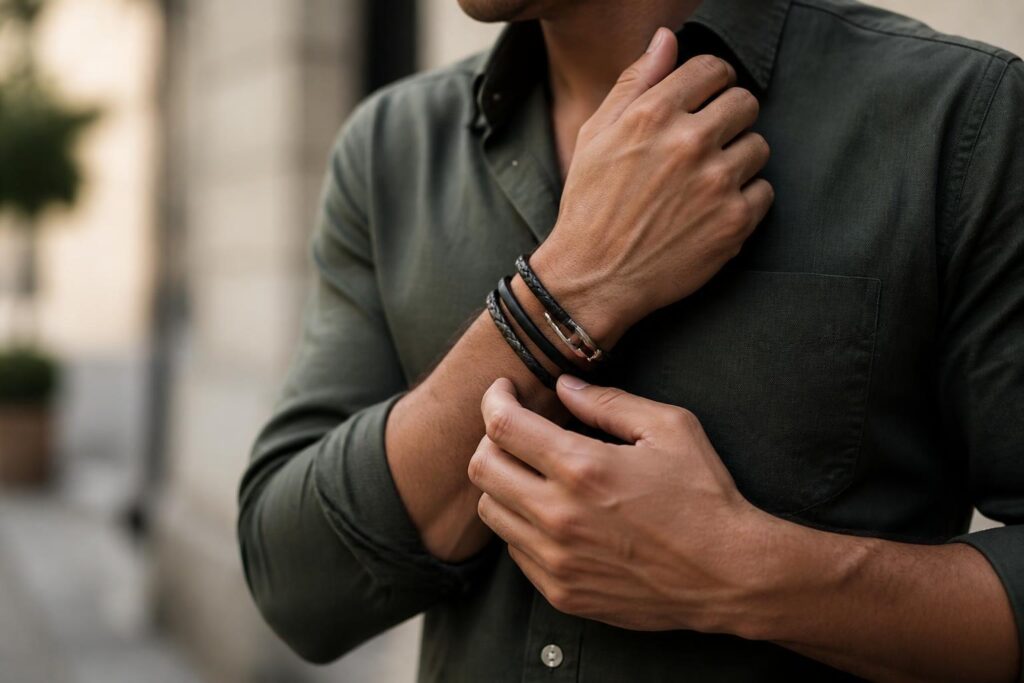 Lederarmbänder kombinieren: Wie Accessoires zum Outfit passen